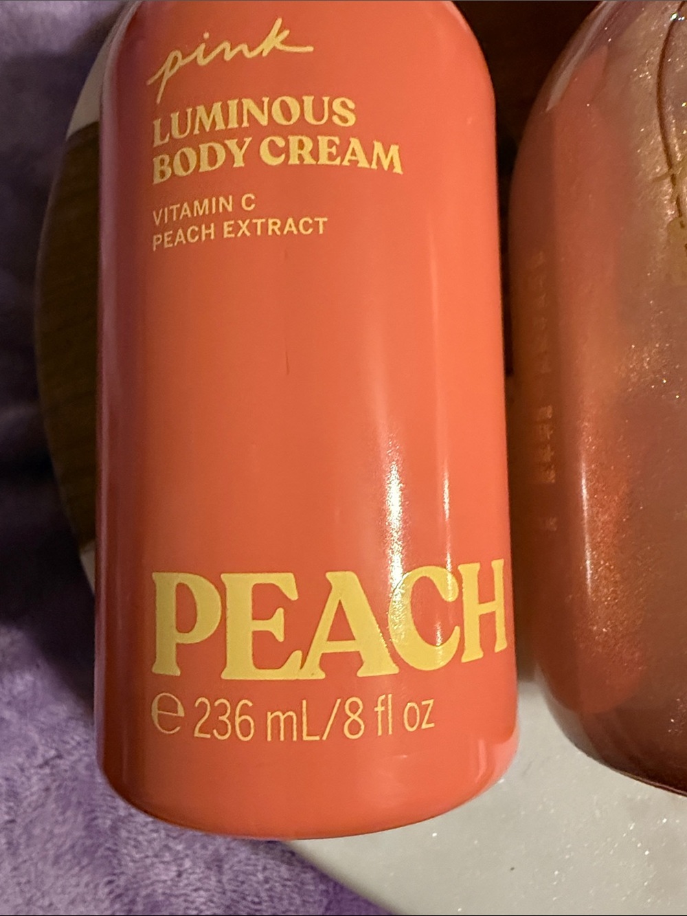 PINK Victoria's Secret Peach Glow-Boosting Body Lotion & Body Cream Set - Peach - Picture 2 of 5